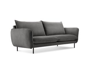 Sofa Cosmopolitan Design Vienna 2S, tamsiai pilkas aksomas kaina ir informacija | Sofos | pigu.lt
