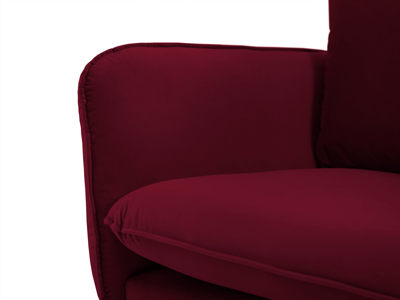 Sofa Cosmopolitan Design Vienna 2S, raudonas aksomas kaina ir informacija | Sofos | pigu.lt