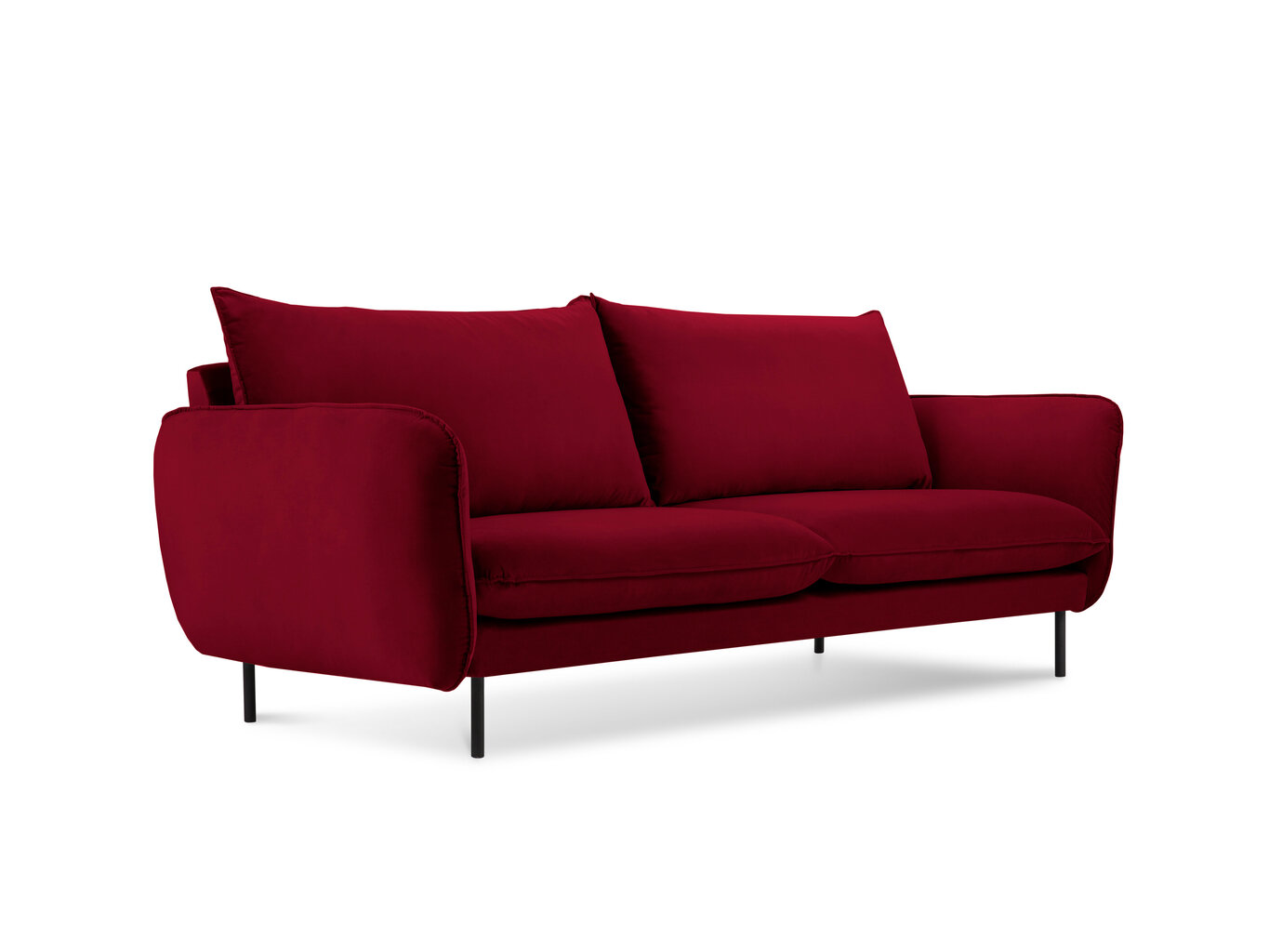 Sofa Cosmopolitan Design Vienna 2S, raudonas aksomas kaina ir informacija | Sofos | pigu.lt