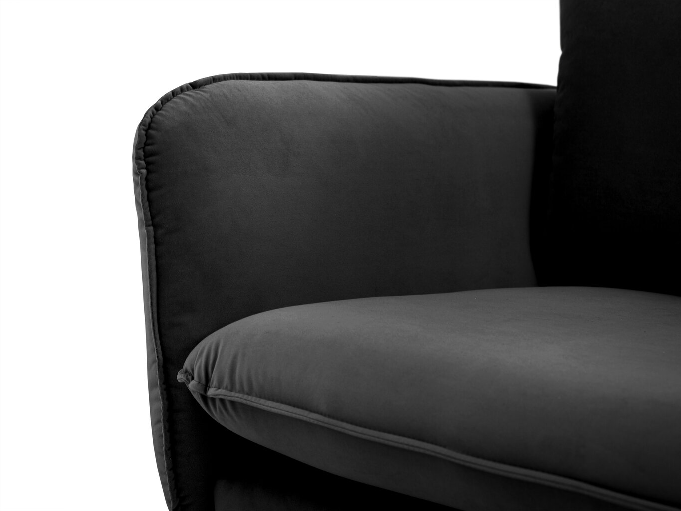 Sofa Cosmopolitan Design Vienna 2S, juodas aksomas цена и информация | Sofos | pigu.lt