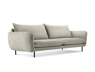 Sofa Cosmopolitan Design Vienna 3S, smėlio spalvos aksomas kaina ir informacija | Sofos | pigu.lt