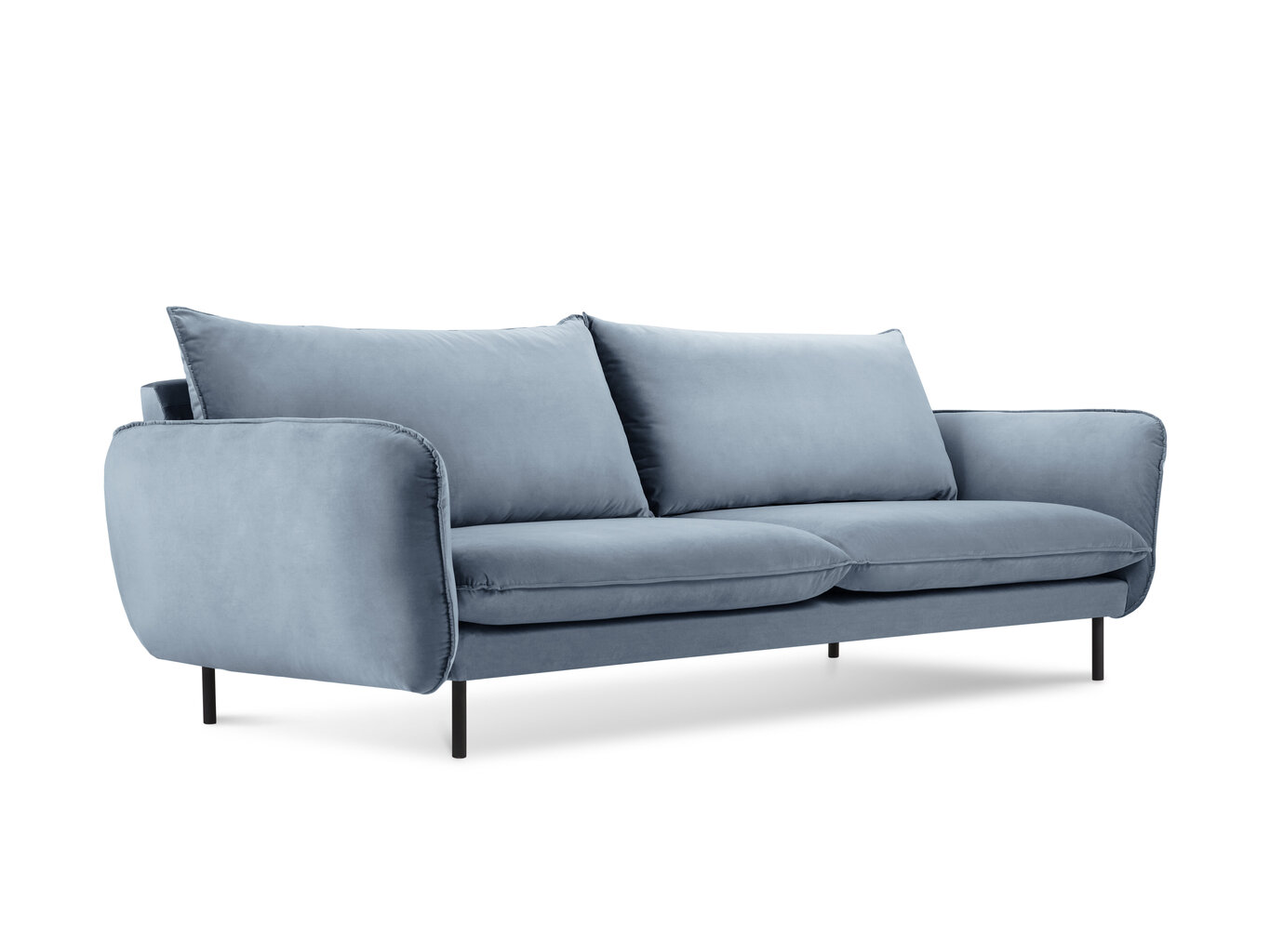 Sofa Cosmopolitan Design Vienna 3S, šviesiai mėlynas aksomas kaina ir informacija | Sofos | pigu.lt