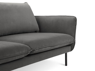 Sofa Cosmopolitan Design Vienna 3S, tamsiai pilkas aksomas kaina ir informacija | Sofos | pigu.lt