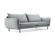 Sofa Cosmopolitan Design Vienna 4S, šviesiai pilkas aksomas kaina ir informacija | Sofos | pigu.lt