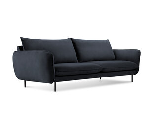 Sofa Cosmopolitan Design Vienna 4S, tamsiai mėlynas aksomas kaina ir informacija | Sofos | pigu.lt