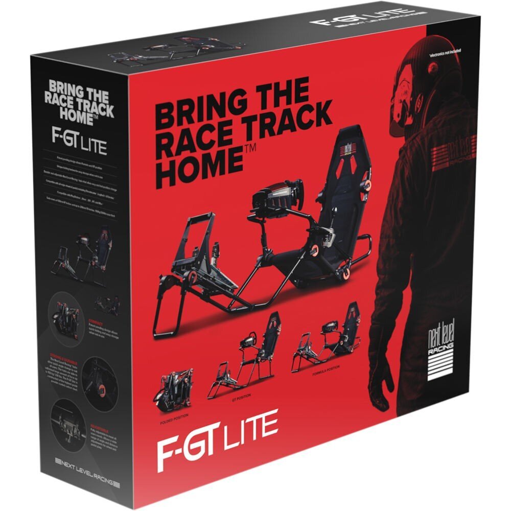Simuliatoriaus rėmas Next Level Racing F-GT Lite, juodas kaina ir informacija | Biuro kėdės | pigu.lt