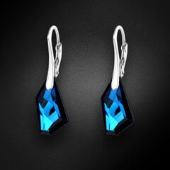 Sidabriniai auskarai moterims DiamondSky Hyperborea (Bermuda Blue) su Swarovski kristalais kaina ir informacija | Auskarai | pigu.lt