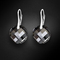 Sidabriniai auskarai moterims DiamondSky Moon (Silver Night) su Swarovski kristalais kaina ir informacija | Auskarai | pigu.lt