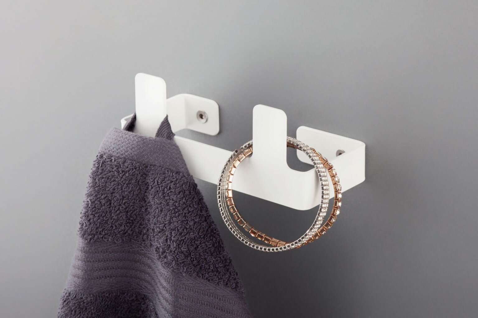 Deante rankšluosčių kabykla Mokko ADM A121, balta matinė kaina ir informacija | Vonios kambario aksesuarai | pigu.lt