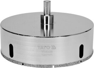 Deimantinė gręžimo karūnėlė Yato Ø 125 mm (YT-60436) kaina ir informacija | Mechaniniai įrankiai | pigu.lt