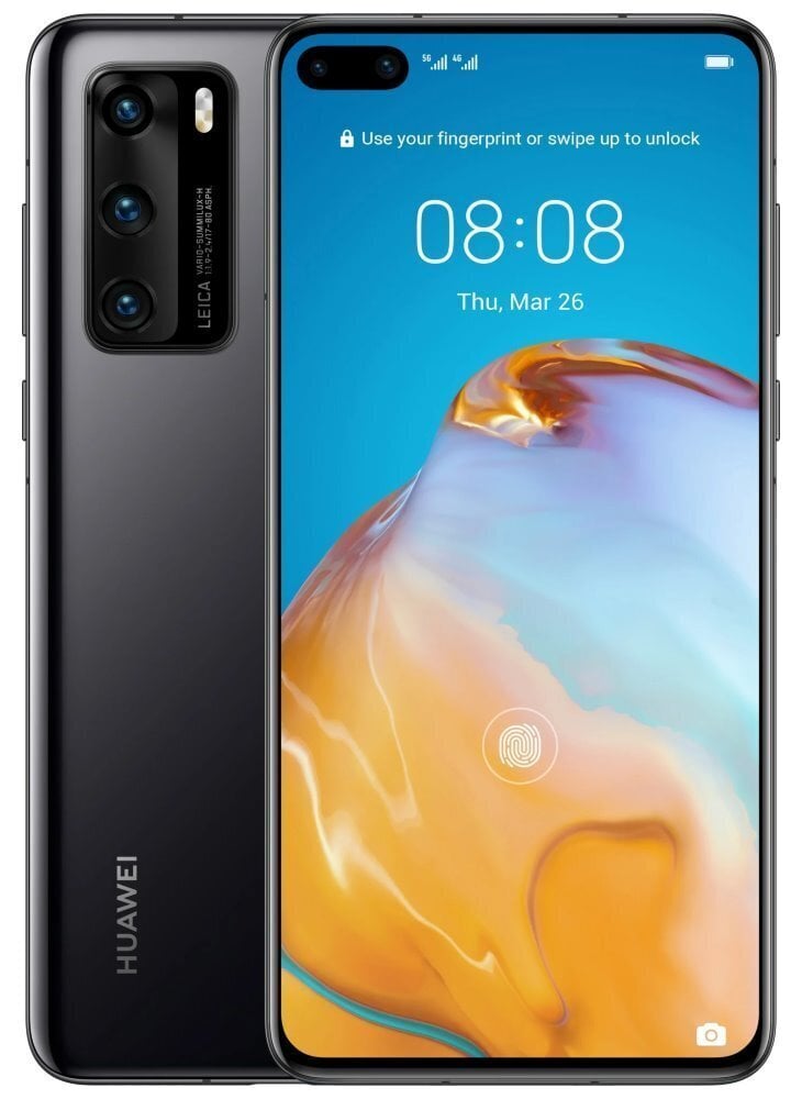 Huawei P40, 8/128GB Black kaina ir informacija | Mobilieji telefonai | pigu.lt