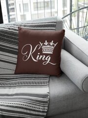 Dekoratyvinė pagalvė „King “, ruda kaina ir informacija | Originalios pagalvės, užvalkalai | pigu.lt