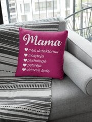 Dekoratyvinė pagalvė „Mama“, rožinė цена и информация | Оригинальные подушки, наволочки | pigu.lt