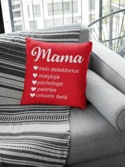 Dekoratyvinė pagalvė „Mama“, raudona kaina ir informacija | Originalios pagalvės, užvalkalai | pigu.lt