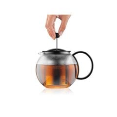 Заварочный чайник с прессом Assam 1l, черный цена и информация | Чайники, кофейники | pigu.lt