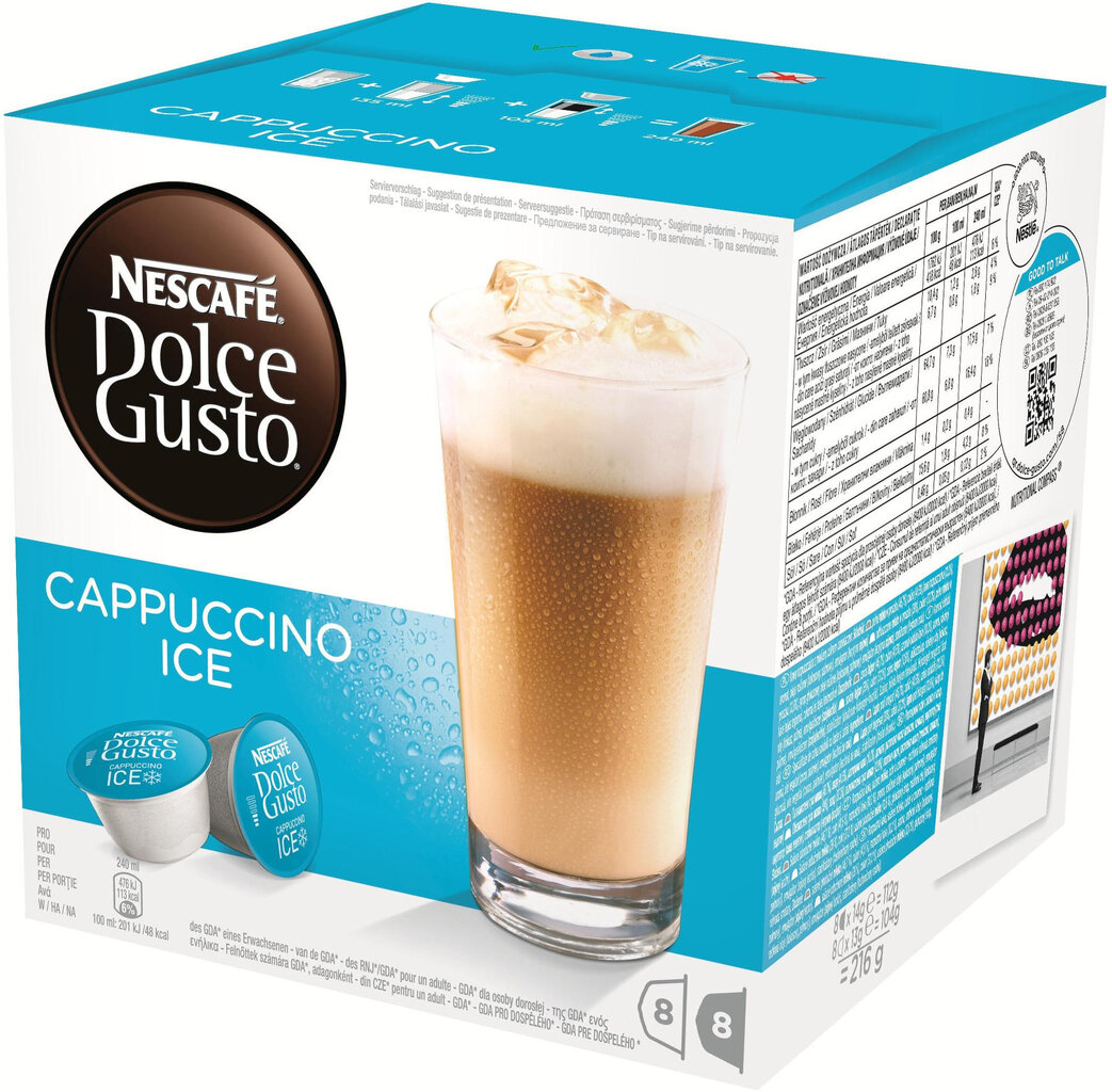 Kavos kapsulės Nescafe Dolce Gusto Cappuccino Ice, 16 kaps. kaina ir informacija | Kava, kakava | pigu.lt