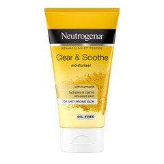 Безмасляный увлажняющий крем для лица с куркумой NEUTROGENA Clear & Soothe 75 мл цена и информация | Сыворотки для лица, масла | pigu.lt