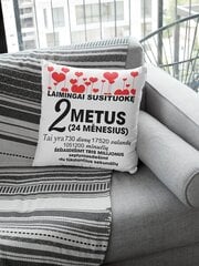 Dekoratyvinė pagalvė „Laimingai susituokę“, balta цена и информация | Оригинальные подушки, наволочки | pigu.lt