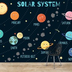 Фотообои - Солнечная система 375х250 см цена и информация | Детские фотообои | pigu.lt