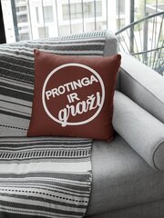 Dekoratyvinė pagalvė „Protinga ir graži“, bordo kaina ir informacija | Originalios pagalvės, užvalkalai | pigu.lt