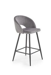 2-jų baro kėdžių komplektas Halmar H96, pilkas/juodas kaina ir informacija | Virtuvės ir valgomojo kėdės | pigu.lt