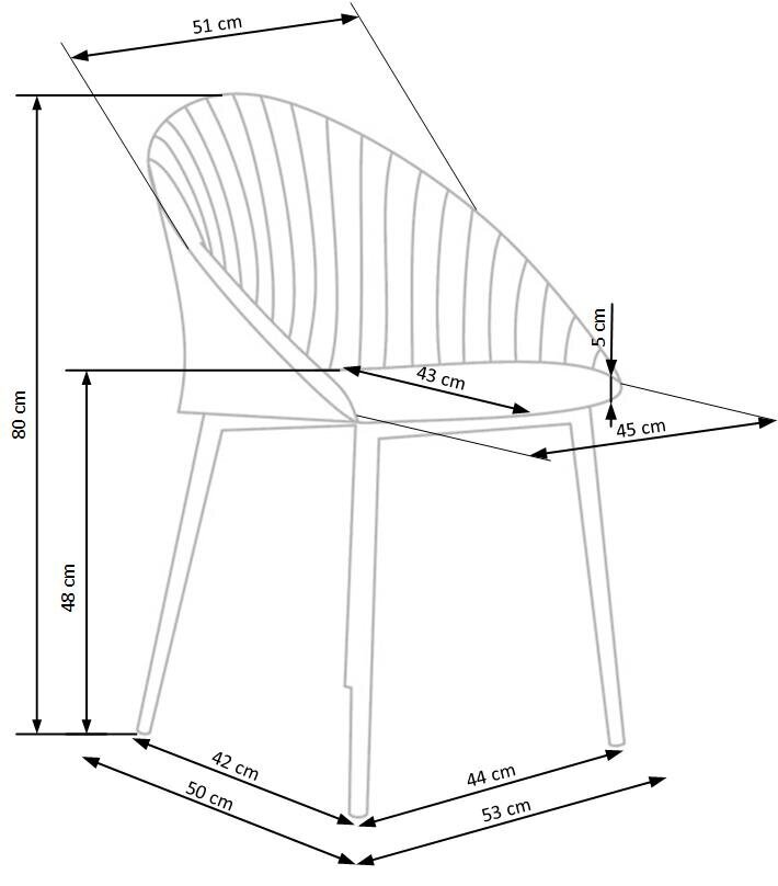 2-jų kėdžių komplektas Halmar K357, pilkas kaina ir informacija | Virtuvės ir valgomojo kėdės | pigu.lt
