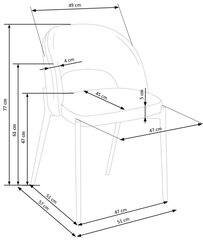 Набор из 2 стульев Halmar K373, кремовый цена и информация | Стулья для кухни и столовой | pigu.lt