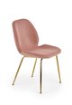 4-ių kėdžių komplektas Halmar K381, rožinis/auksinės spalvos