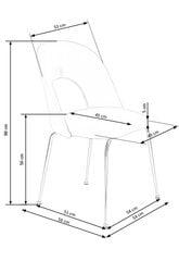 Комплект из 4 стульев Halmar K385, черный/золотистый цена и информация | Стулья для кухни и столовой | pigu.lt