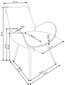 4-ių kėdžių komplektas Halmar K392, pilkas/rudas kaina ir informacija | Virtuvės ir valgomojo kėdės | pigu.lt
