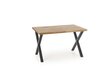 Valgomojo stalas Halmar Apex 140 cm, rudas/juodas kaina ir informacija | Virtuvės ir valgomojo stalai, staliukai | pigu.lt