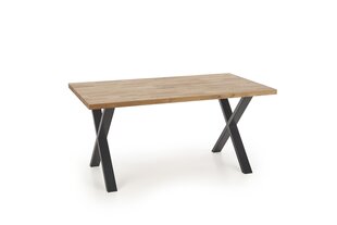 Valgomojo stalas Halmar Apex 160 cm, rudas/juodas kaina ir informacija | Virtuvės ir valgomojo stalai, staliukai | pigu.lt