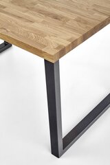 Valgomojo stalas Halmar Radus 160 cm, rudas/juodas kaina ir informacija | Virtuvės ir valgomojo stalai, staliukai | pigu.lt