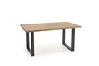 Valgomojo stalas Halmar Radus 160 cm, rudas/juodas kaina ir informacija | Virtuvės ir valgomojo stalai, staliukai | pigu.lt