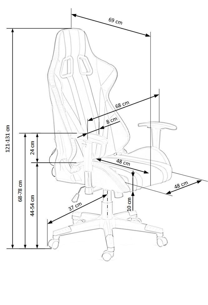Žaidimų kėdė Halmar Factor, pilka/žalia kaina ir informacija | Biuro kėdės | pigu.lt