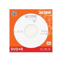 ACME DVD+R 4,7 GB 16X popieriniame voke kaina ir informacija | Vinilinės plokštelės, CD, DVD | pigu.lt