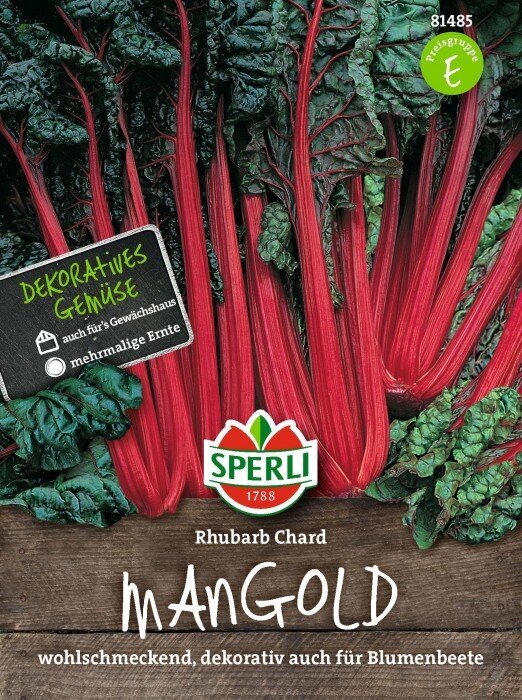 Mangoldų sėklos Sperli Rhubarb chard цена и информация | Daržovių, uogų sėklos | pigu.lt