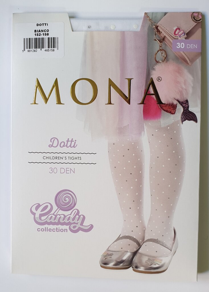 Pėdkelnės mergaitėms Mona Dotti 30 Bianco цена и информация | Kojinės, pėdkelnės mergaitėms | pigu.lt