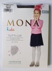 Колготки для девочек с рисунком и люрексом MONA Tutti Lux 60 Grigiotto цена и информация | Носки, колготки для девочек | pigu.lt