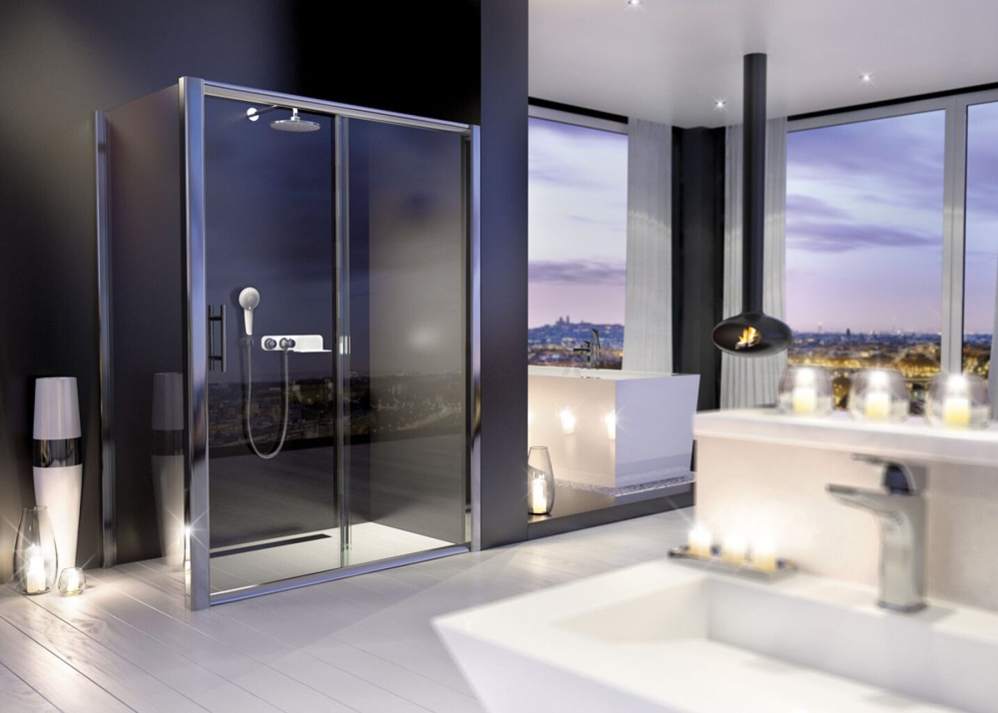 Deante stumdomos dušo durys Cynia, 6 mm kaina ir informacija | Dušo durys ir sienelės | pigu.lt