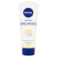 Rankų kremas Nivea 3in1 Ant-Age Q10, 100 ml kaina ir informacija | Nivea Kvepalai, kosmetika | pigu.lt