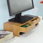 Monitoriaus stovas SoBuy FRG198-N, rudas kaina ir informacija | Kompiuteriniai, rašomieji stalai | pigu.lt