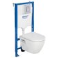 WC komplektas Grohe Serel 5in1: WC potinkinis rėmas + klozetas + mygtukas + lėtai nusileidžiantis dangtis + fresh kvapų konteineris + garso izoliacinė tarpinė, 39468000 цена и информация | Klozetai | pigu.lt