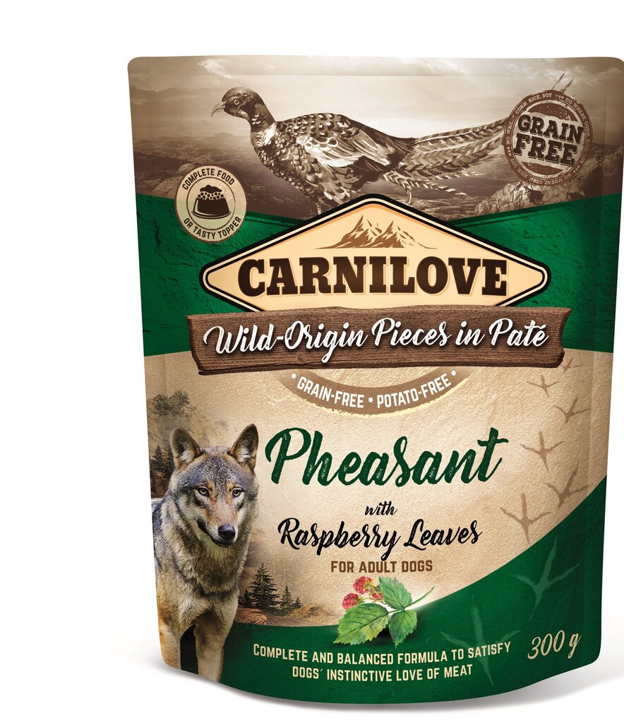 Carnilove konservai šunims Pate Pheasant with Raspberry Leaves 300g kaina ir informacija | Konservai šunims | pigu.lt