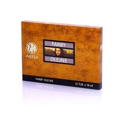 Aliejinių dažų rinkinys Astra 12vntx18ml, 83410975 цена и информация | Принадлежности для рисования, лепки | pigu.lt