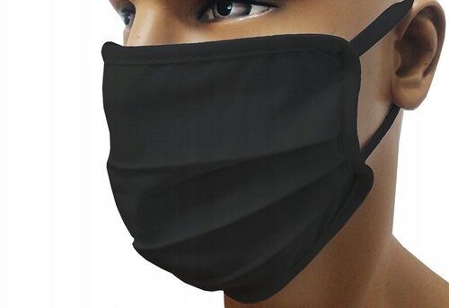 Многоразовая маска для лица 2-слойная, черная цена и информация | Первая помощь | pigu.lt