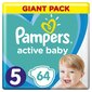 Sauskelnės Pampers Active Baby Junior 5 11-16 kg, 64vnt цена и информация | Sauskelnės | pigu.lt