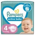 Sauskelnės Pampers Active Baby Mega Pack, 4 dydis, 9-14 kg, 132 vnt.