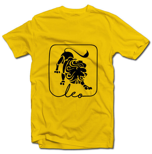 Marškinėliai su zodiako ženklu "Liūtas" kaina ir informacija | Originalūs marškinėliai | pigu.lt