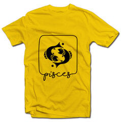 Marškinėliai su zodiako ženklu "Žuvys" kaina ir informacija | Originalūs marškinėliai | pigu.lt